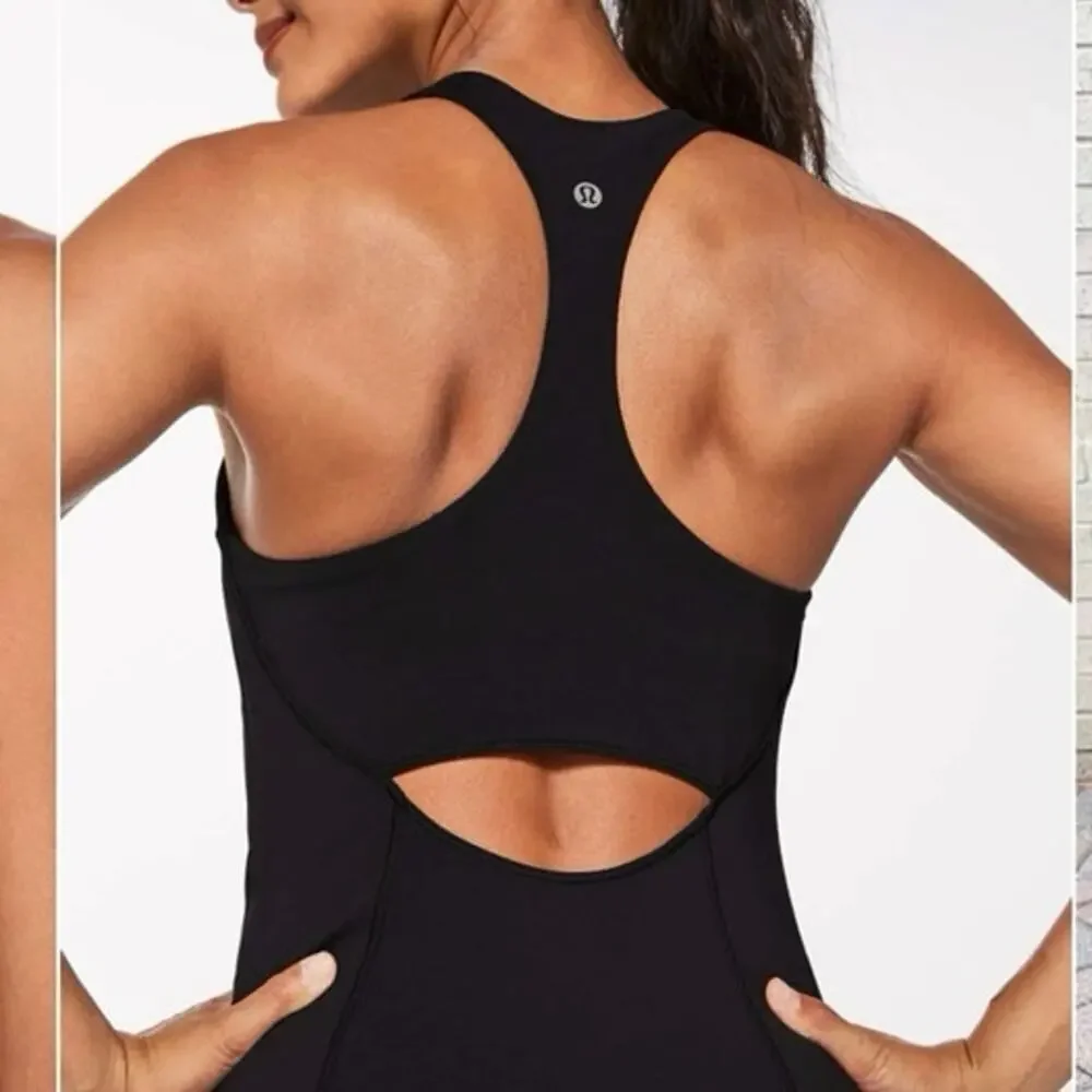 lululemon athletica Black Racerback Cutout Tank Top